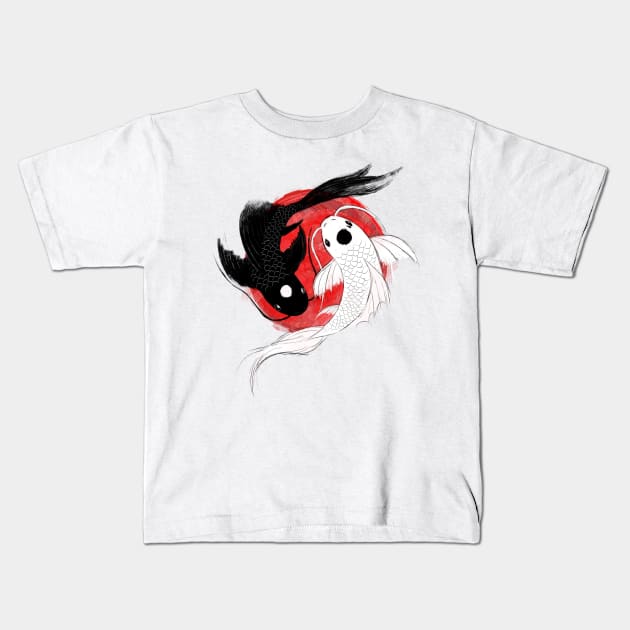 Koi Kids T-Shirt by RubyArt